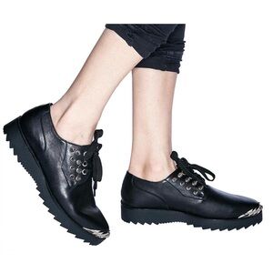 UNIF Grim Creepers Spiked Leather Oxfords